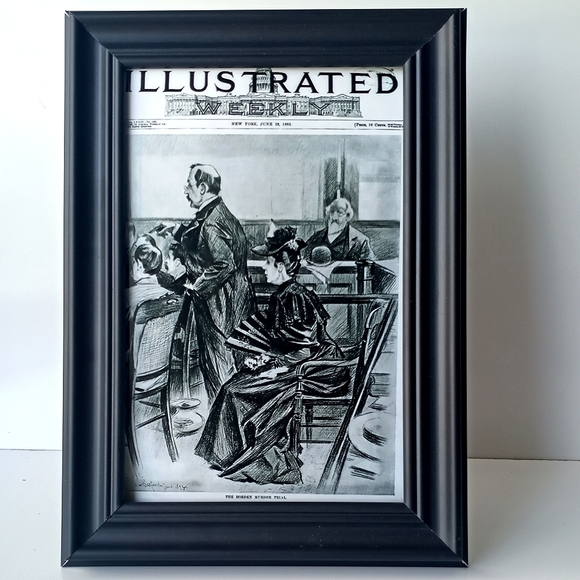 Serial Killer Lizzie Borden Vintage Retro Gothic Crime 1900s Victorian Newspaper - Picture 10 of 10